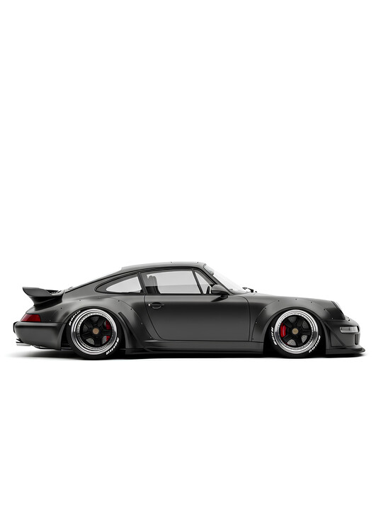 Poster Porsche 911 964 Turbo Classic German Sports Car