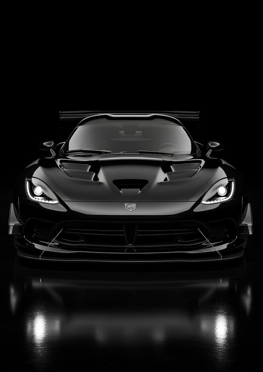 Poster Dodge Viper ACR in Black American Track-Focused Supercar