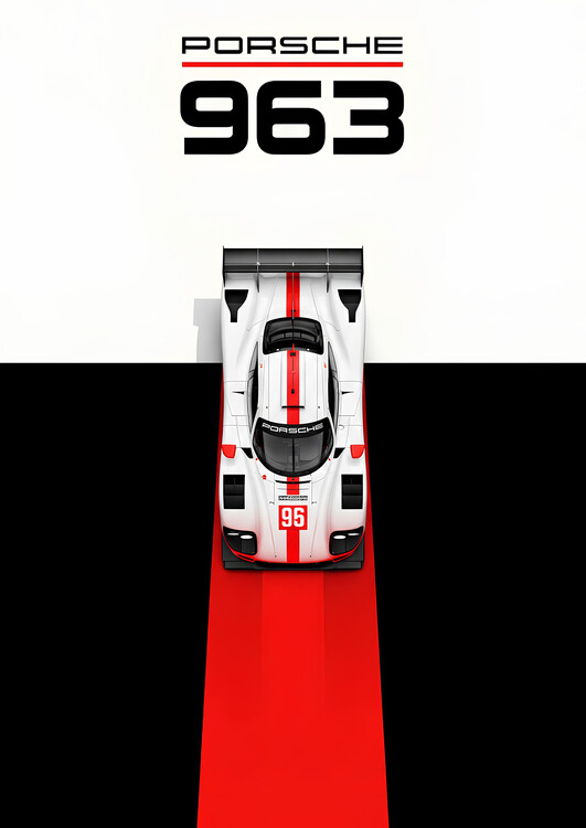 Poster Porsche 963 LMDh Le Mans Hypercar Prototype Race Car