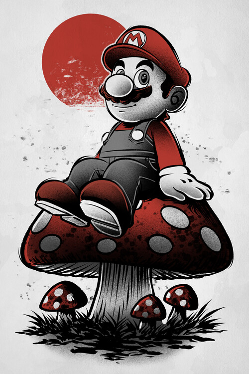 Poster Red sun plumber