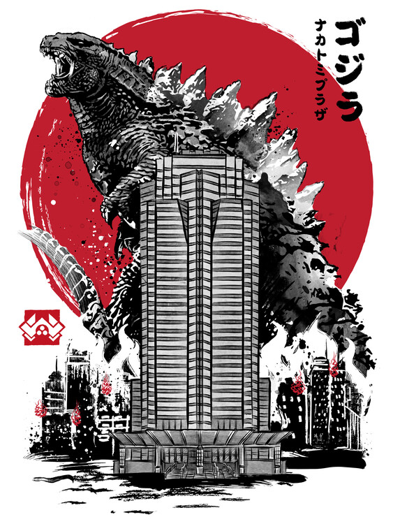 Canvas Print kaiju attack on Nakatomi plaza