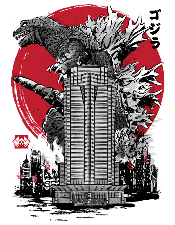 Póló Classic kaiju attack on Nakatomi plaza