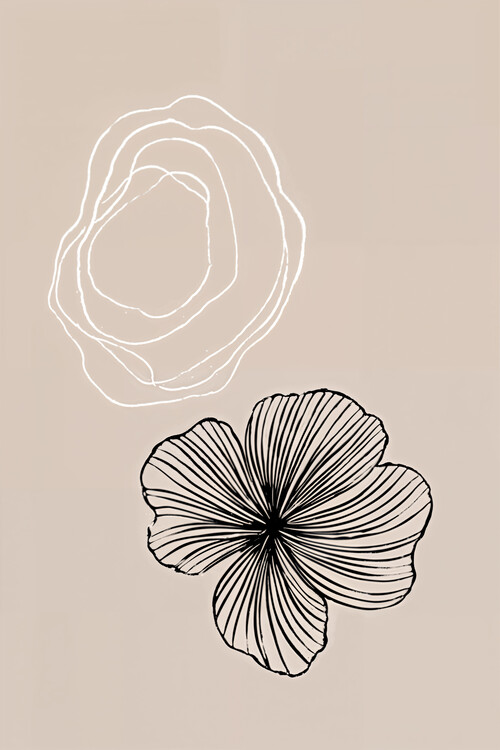 Juliste Floral Contour Whisper