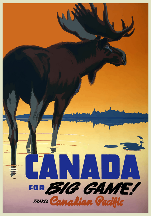 Плакат Vintage Travel Poster Canada
