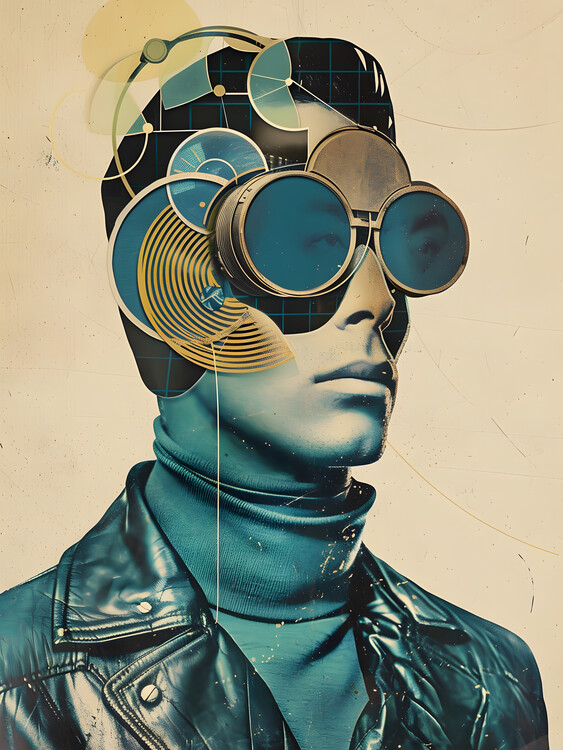 Poster Retro Vintage Art-Deco Guy