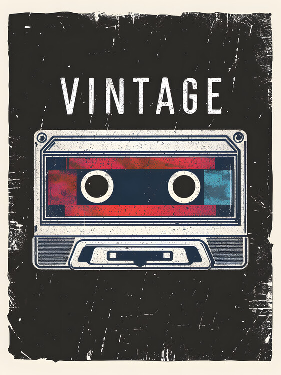 Poster Retro Vintage Art - Cassette