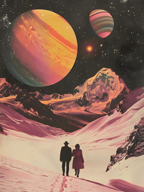 Poster Sci-fi Abstract Art - Romantic Winter