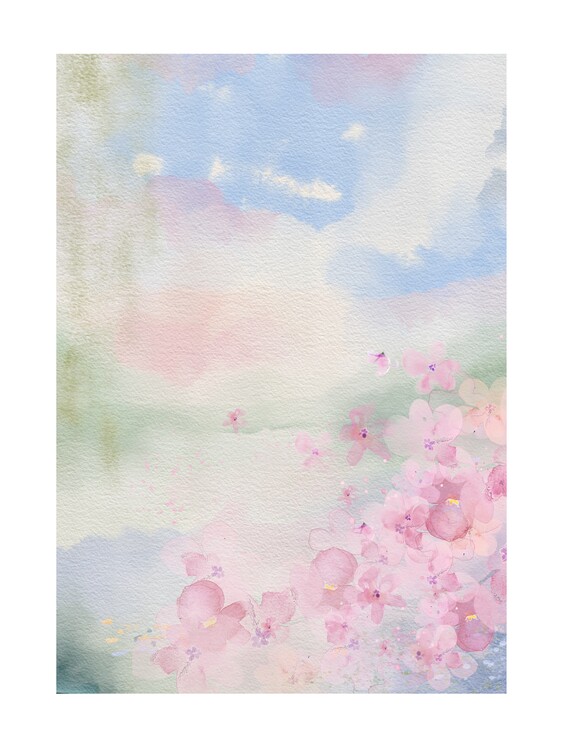 Poster Flowers, landscape