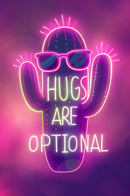 Плакат Hugs are Optional