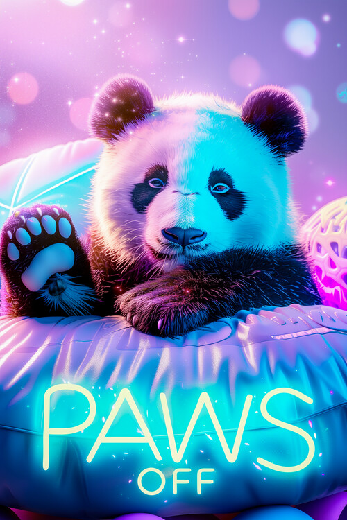 Плакат Paws off
