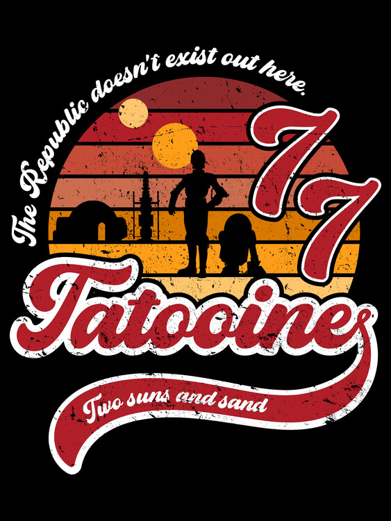 Poster Vintage two suns and sand