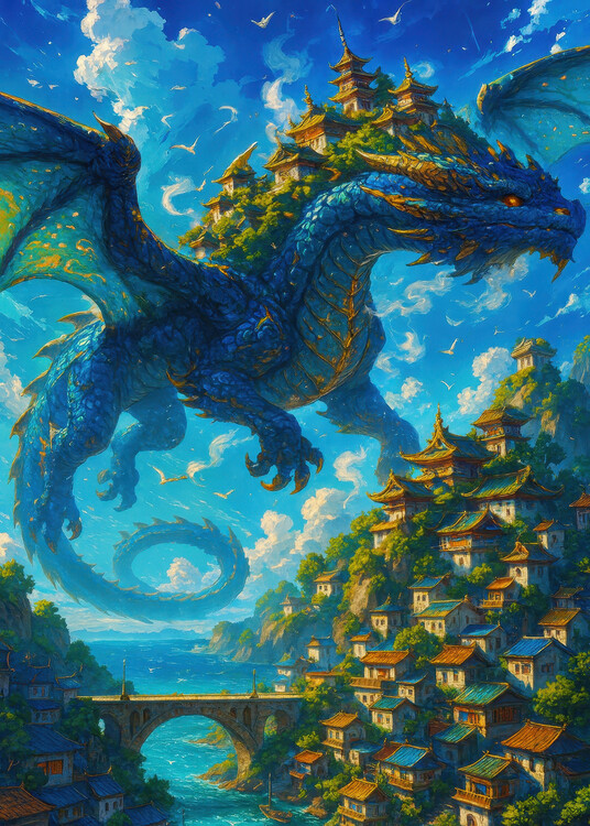 Poster The Sky Dragon Above the Mountain Kingdom
