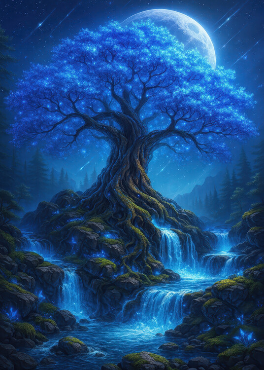 Poster The Moonlit Tree of Eternal Waters