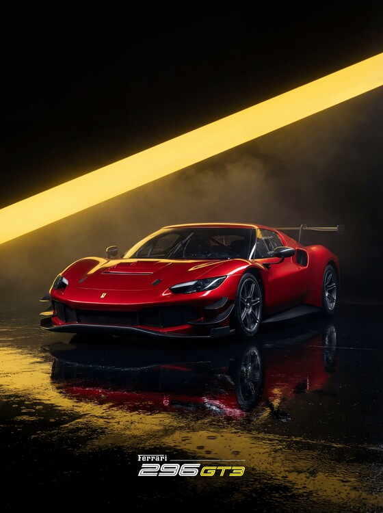 Плакат Ferrari 296 GT3 A track-bred masterpiece