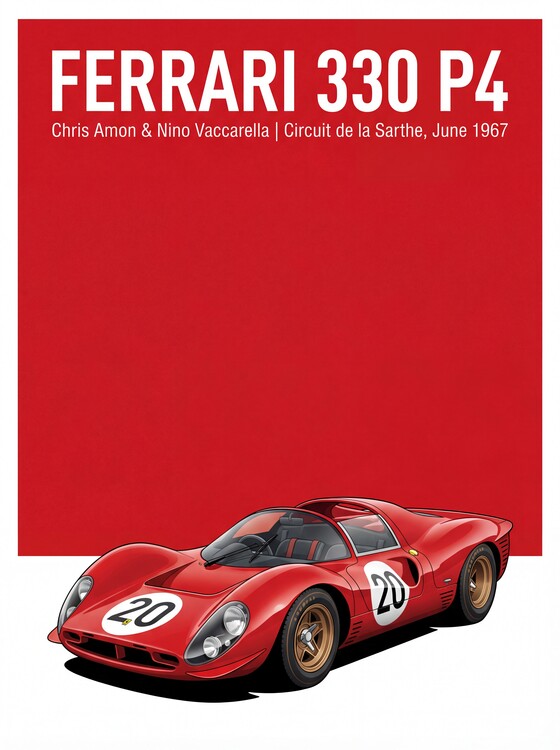 Плакат Ferrari 330 P4The legendary 1967 contender
