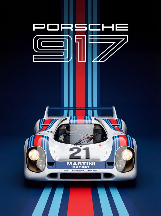 Плакат Porsche 917: The iconic Martini Racing legend