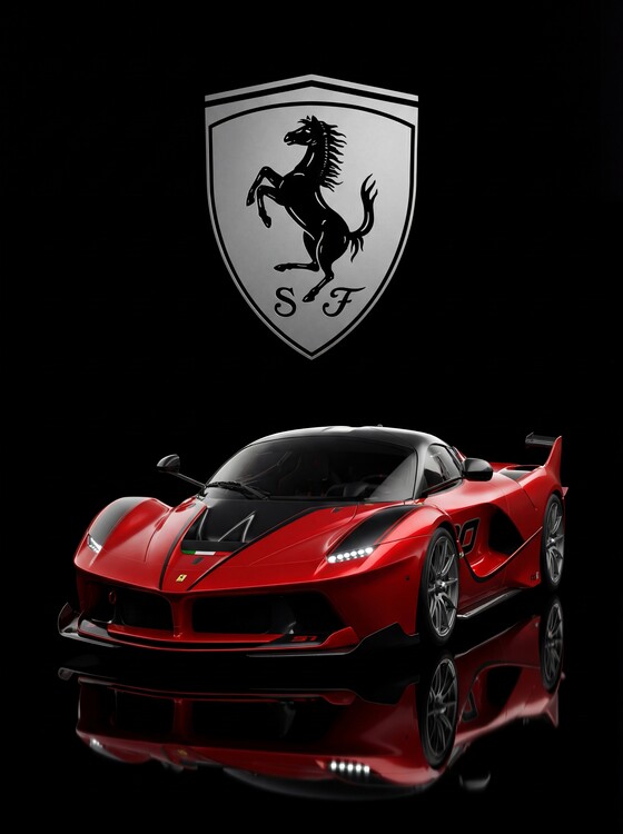 Плакат Ferrari FXX K: Aerodynamic Fury Wrapped in Rosso Corsa