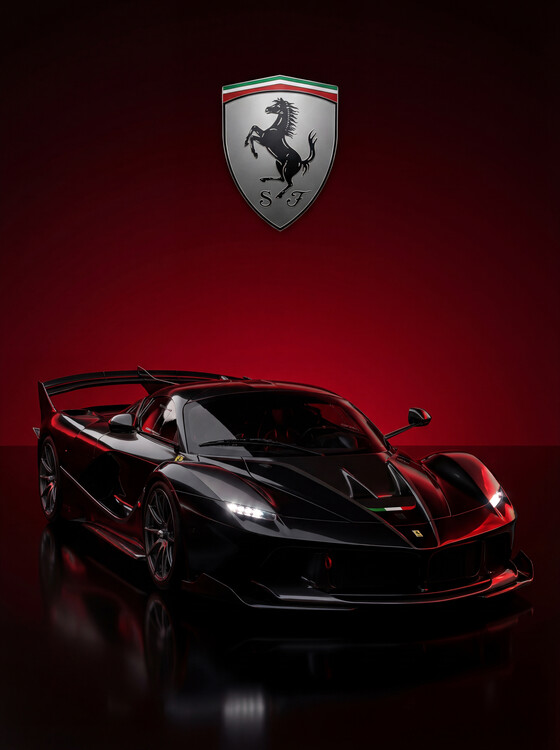 Плакат Ferrari FXX K Evo: The Prancing Horse Perfected in Crimson