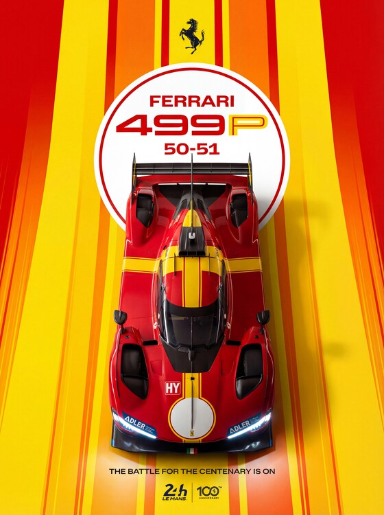 Плакат Ferrari 499P: The Prancing Horse Returns to Le Mans Glory