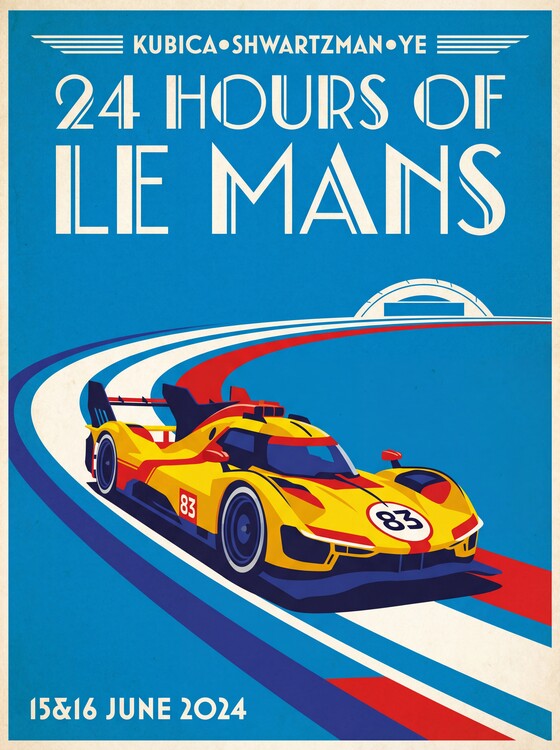 Плакат Le Mans 2024 The Greatest Test of Speed, Skill, and Survival