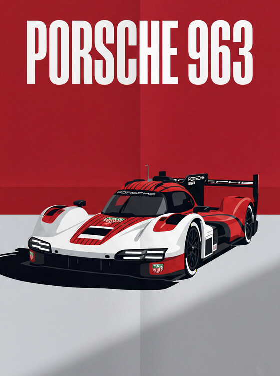 Плакат Porsche 963: The Legend Reborn for LMDh Domination