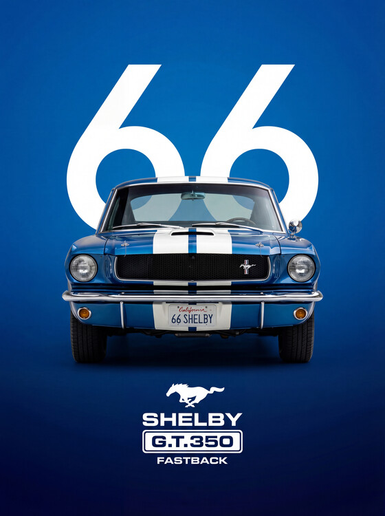 Плакат 1966 Shelby GT350 Fastback: American Muscle Icon