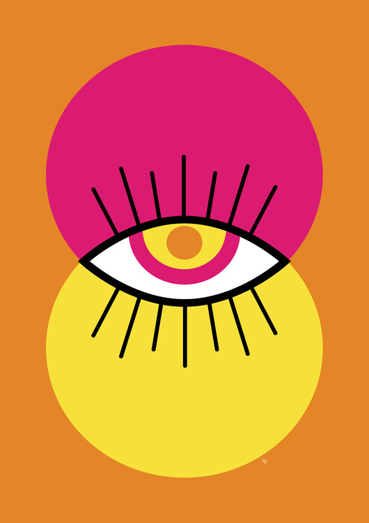 Плакат Abstract Retro Evil Eye