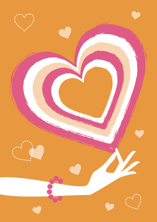 Plakat Big Love Heart