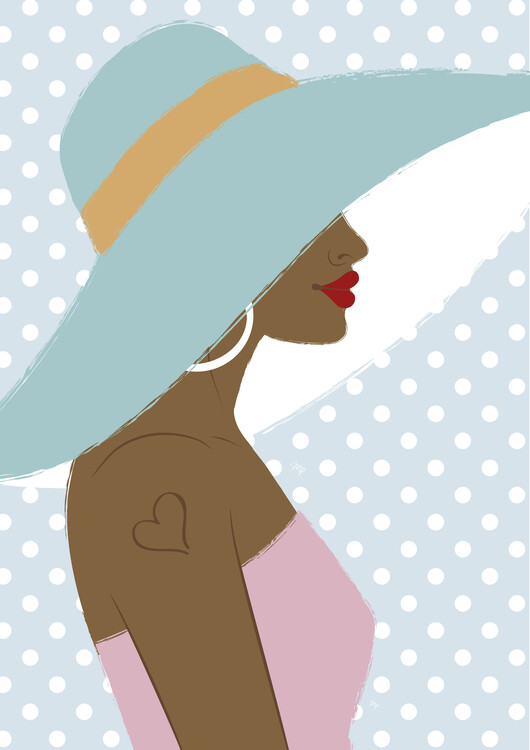 Плакат Blue Hat Woman