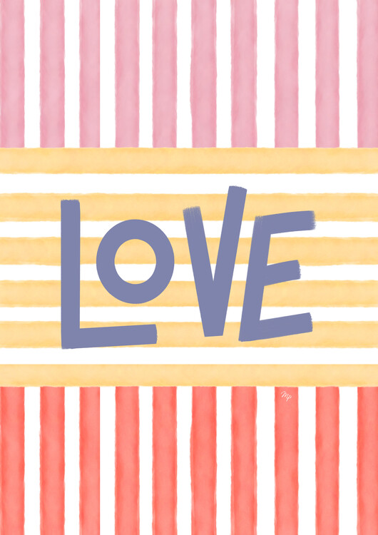 Plakat Mod Love Stripes