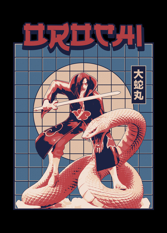 Poster Orochimaru Akatsuki and Snake