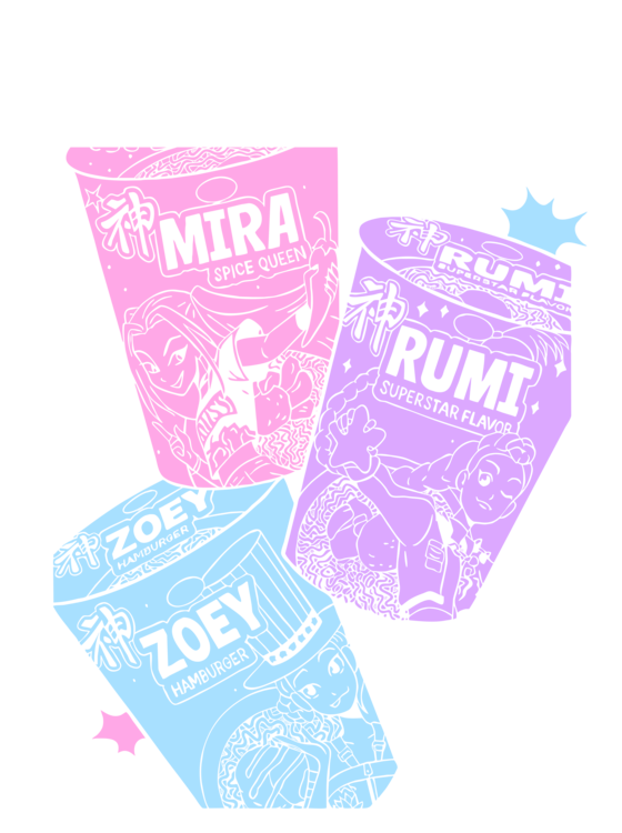 T-shirt K-Pop Demon Hunters Fast Food