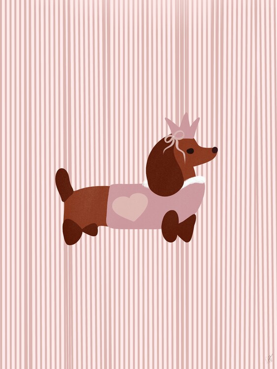 Poster Dachshund Princess