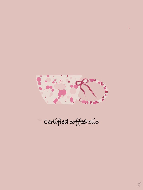 Poster Coffeeholic (pink)