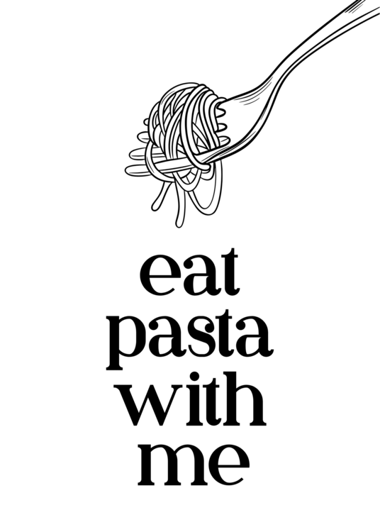 T-shirt Eat pasta with me