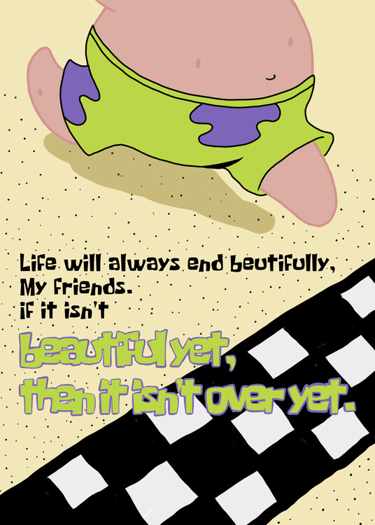 Quadro su tela Patrick star; A beautiful life