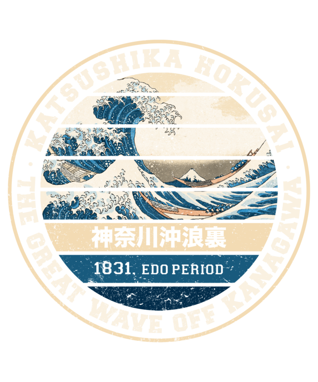 T-shirt Hokusai vintage