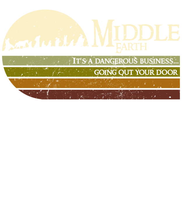 T-shirt Retro Middle Earth