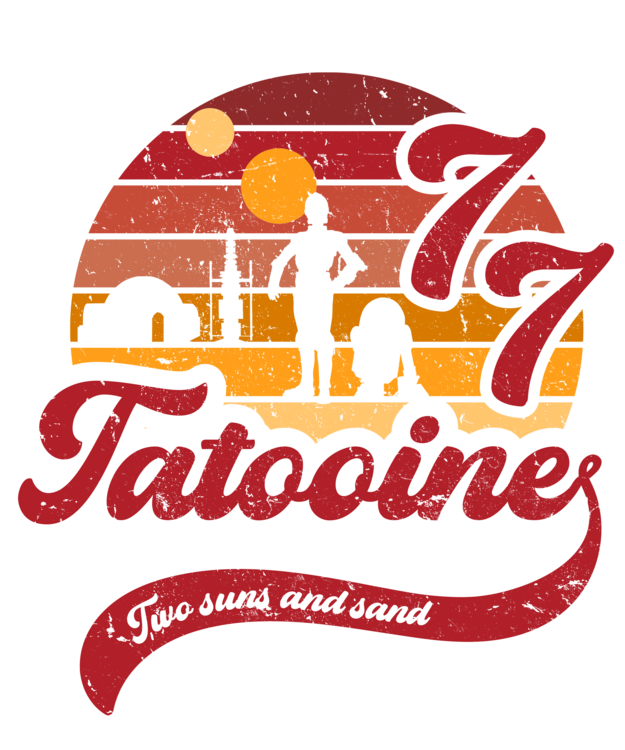 T-shirt Vintage Two suns and sand