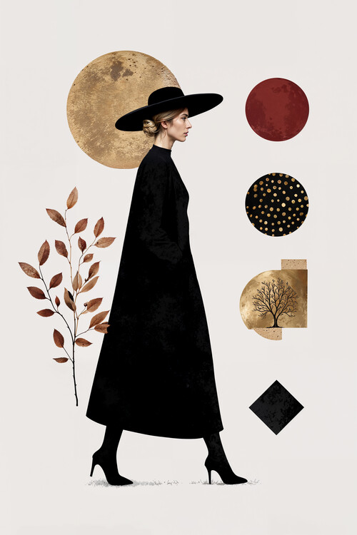Juliste Modern Muse in Black & Gold