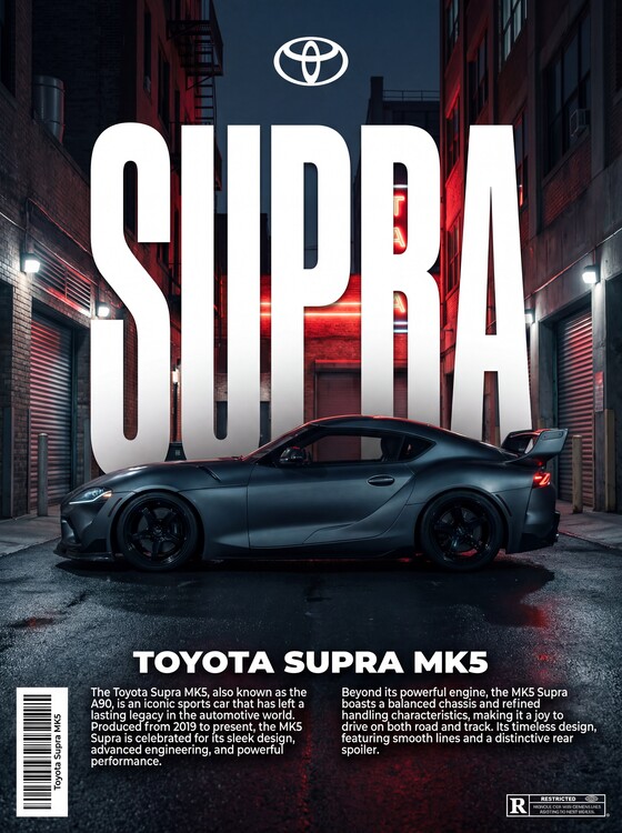 Плакат Toyota Supra MK5 — Sleek. Balanced. Iconic.