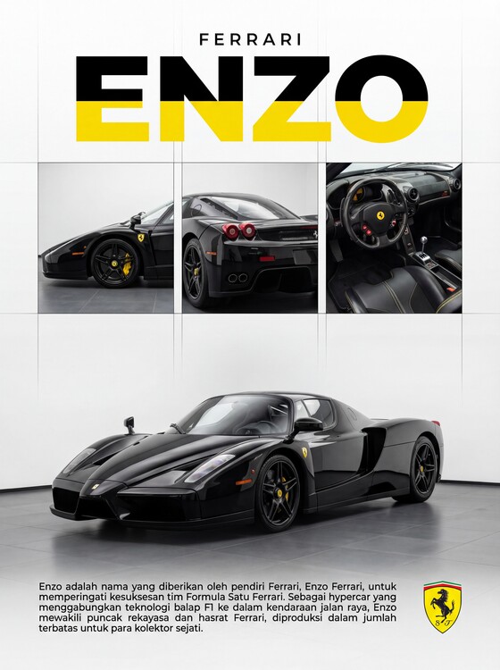 Poster Ferrari Enzo — The Black Legend. Born from F1