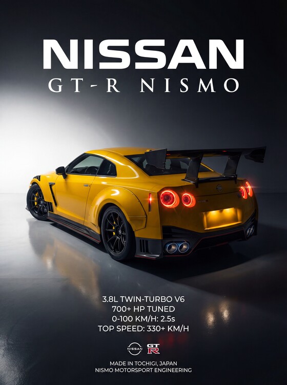 Плакат Nissan GT-R Nismo — The Beast of Tochigi
