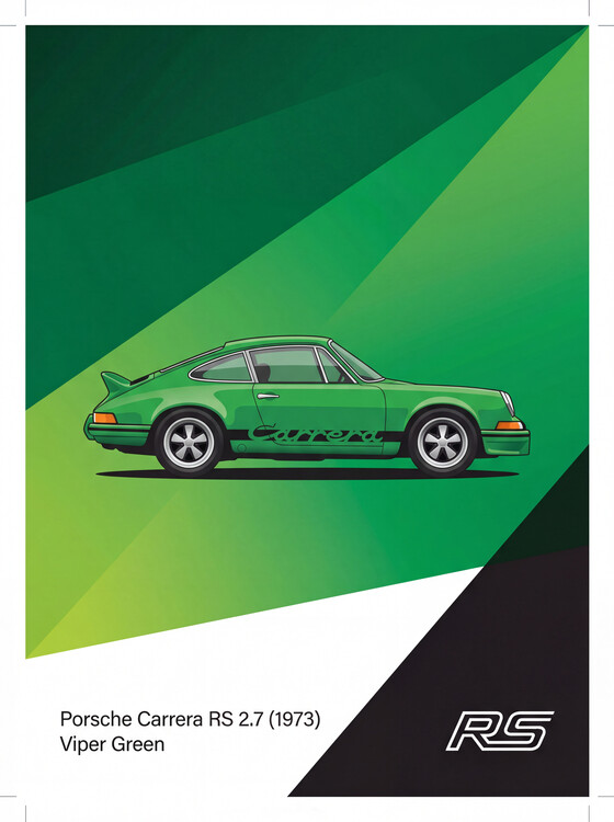 Obraz na plátně Porsche Carrera RS 2.7 (1973) — Viper Green
