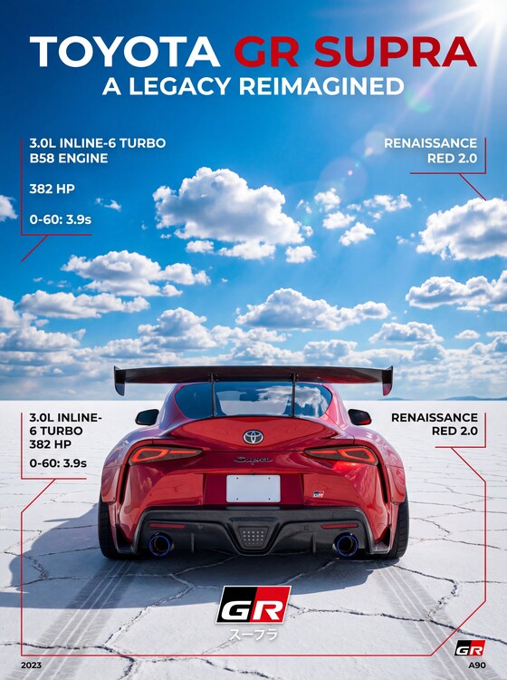 Плакат Toyota GR Supra: A Legacy Reimagined