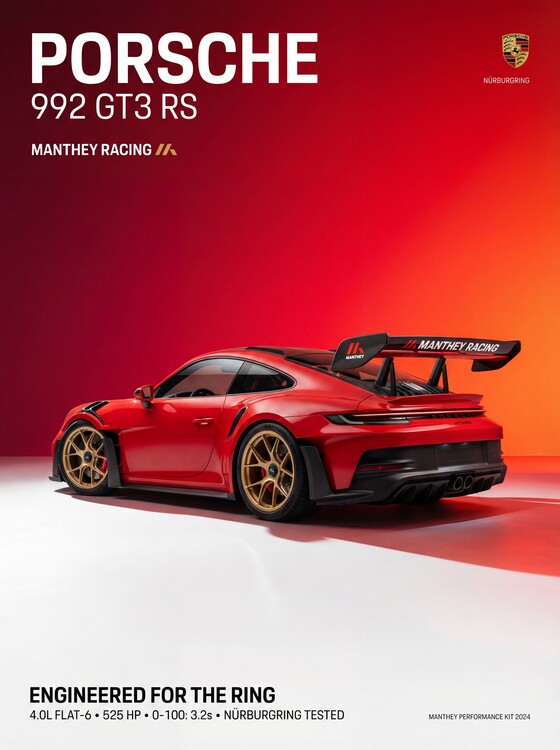 Плакат Porsche 992 GT3 RS: Manthey Racing.