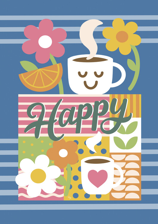 Poster Happy Coffee Cup
