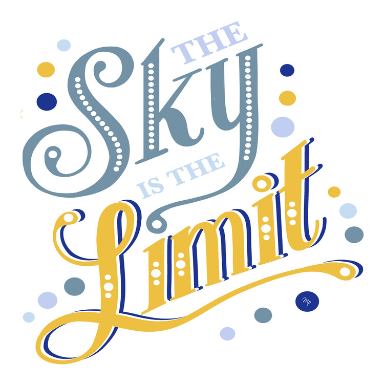 Adhesivo para pared The Sky is the Limit
