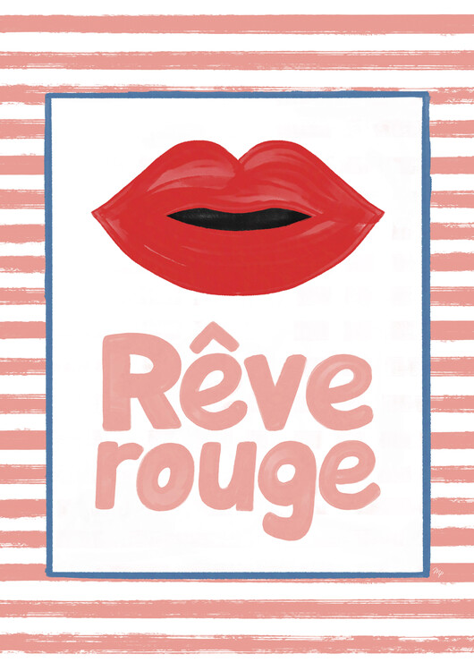 Poster French Reve Rouge Lips