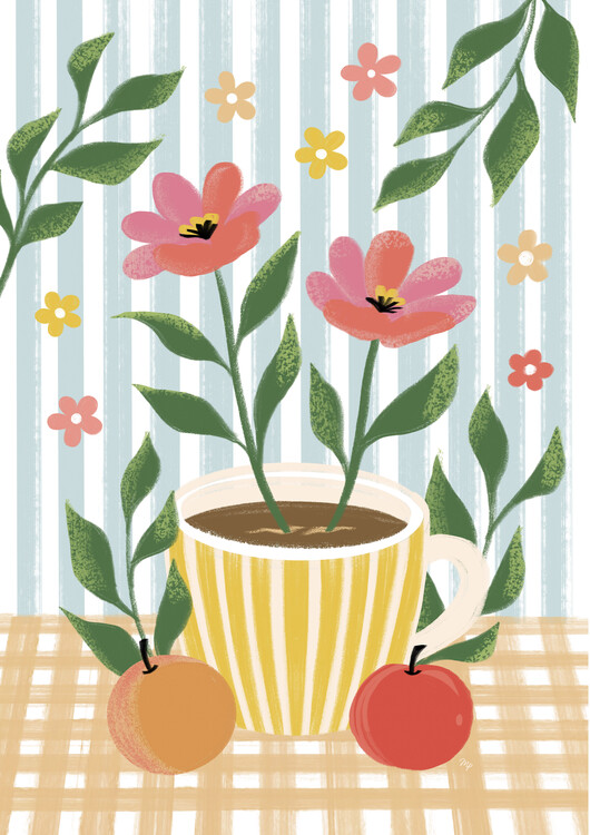 Poster Pastel Kitchen Still Life